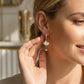 Boucles d'oreilles délicates en forme de feuille de ginkgo pour femmes