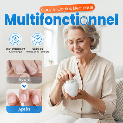 🔥 50% DE RÉDUCTION ! ✨ Ponceuse à Ongles Auto - 3 Vitesses Réglables, Silencieuse, LED Integrée pour Soin Précise 💅✨