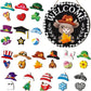 💎 50% DE RÉDUCTION ! 💎 Panneau « Highland Cow » Interchangeable – 17 Chapeaux Magnétiques & Accessoires pour Toutes les Saisons 🐄🎉