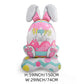 🎉 Ballons 3D sur Pied pour Pâques – Géants Lapin/Carotte/Poussin/Œuf – Décoration Festive, Gonflage à l'Air & Parfait pour Enfants/Jardin 🌷
