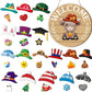 💎 50% DE RÉDUCTION ! 💎 Panneau « Highland Cow » Interchangeable – 17 Chapeaux Magnétiques & Accessoires pour Toutes les Saisons 🐄🎉