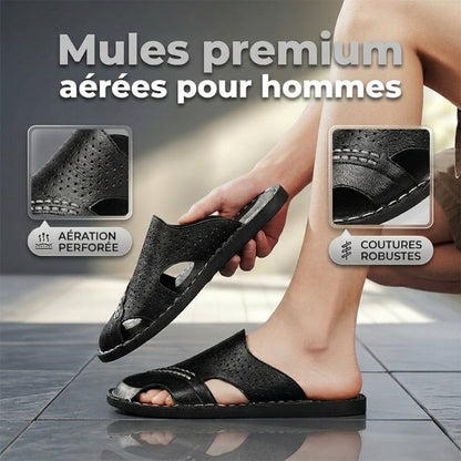 📢📢Dernier jour -50% de réduction !!⏰Chaussons Homme en Similicuir à Bout Fermé