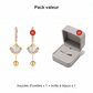 Boucles d'oreilles délicates en forme de feuille de ginkgo pour femmes