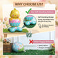 🎉 Ballons 3D sur Pied pour Pâques – Géants Lapin/Carotte/Poussin/Œuf – Décoration Festive, Gonflage à l'Air & Parfait pour Enfants/Jardin 🌷
