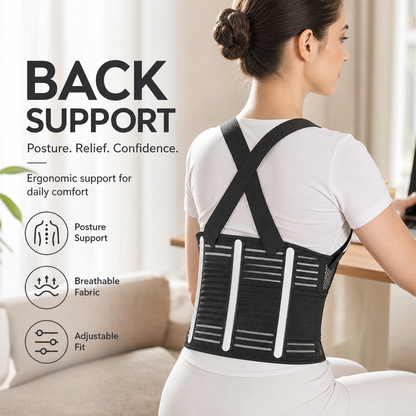 Correcteur de posture respirant 🏆🎁💖 - Soulagement des douleurs dorsales et contrôle du ventre