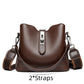 Geräumige Crossbody-Tasche aus PU-Leder mit mehreren Fächern