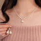 🔥Heißer Verkauf 50% OFF🔥Vintage Elegante Zirkonia Imitation Perlenkette & Ohrringe