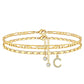 📢50 % de réduction !! 🌹Bracelet de cheville dorée superposé pour femmes