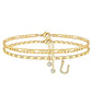 📢50 % de réduction !! 🌹Bracelet de cheville dorée superposé pour femmes