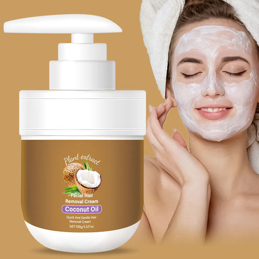 🥥Crème dépilatoire visage à la noix de coco✨Douce & efficace