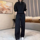 ⏳Spécial à durée limitée⏰Ensemble sweat-shirt court et pantalon large👚👖