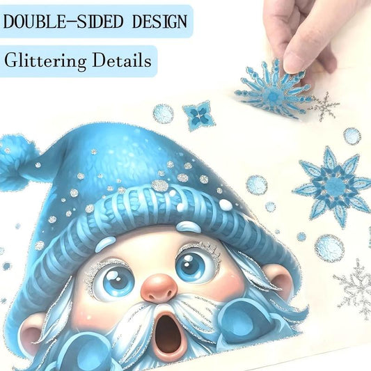 🎄50% DE RÉDUCTION!✨DÉCORATION DE FENÊTRE MAGIQUE DE NOËL🎅Autocollant Scintillant Sans Colle, Effet Brillant Intérieur/Extérieur, Facile à Appliquer et à Retirer🌟
