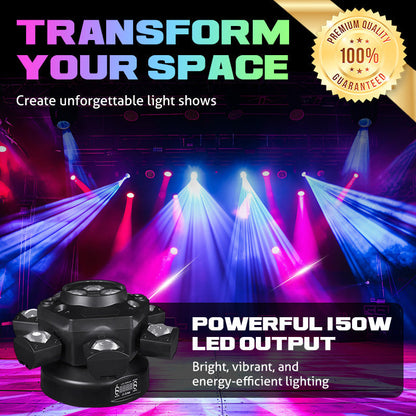 💎 FLASH : -66% DE RÉDUCTION ! 💎 Projecteur LED 6 Bras – 16 Couleurs, Télécommande & Effets Lumineux Dynamiques 🌈✨