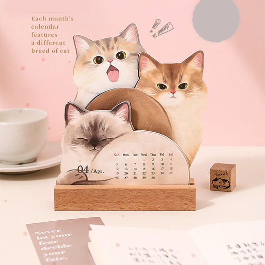 ⏳Spécial à durée limitée⏰Calendrier de bureau 3D Cats & Dogs 2026😻📆