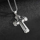 ✝️ 50% DE RÉDUCTION ! 🎉 Collier Pendentif Croix Bicolore – Style Audacieux, Métal Durable & Ajustable 🔗📦