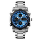 📢📢50% DE RÉDUCTION !! ⏰ Montre Analogique-Numérique Militaire Étanche pour Hommes – 48mm, Multifonction & Bracelet en Acier Inoxydable ! 🕰️💪