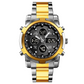 📢📢50% DE RÉDUCTION !! ⏰ Montre Analogique-Numérique Militaire Étanche pour Hommes – 48mm, Multifonction & Bracelet en Acier Inoxydable ! 🕰️💪