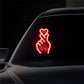 Lampe LED solaire pour voiture en forme de geste cœur