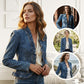 🧥 PROMO LIMITÉE 50% DE RÉDUCTION ! ✨ Veste Jean Femme – Volants, Ouverture, Léger, Décontracté ✨
