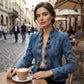 🧥 PROMO LIMITÉE 50% DE RÉDUCTION ! ✨ Veste Jean Femme – Volants, Ouverture, Léger, Décontracté ✨