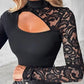 👚50% de Réduction!🌸Haut à Manches en Dentelle Asymétriques pour Femme – Dentelle Élégante, Coupe Tendance & Style Féminin ✨