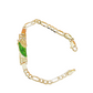 💎50% DE RÉDUCTION ! 💎 Bracelet Chaîne Figaro – Finition Dorée, Icônes Religieuses & Design Unisexe (18,5 cm) 🎁✝️