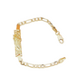 💎50% DE RÉDUCTION ! 💎 Bracelet Chaîne Figaro – Finition Dorée, Icônes Religieuses & Design Unisexe (18,5 cm) 🎁✝️