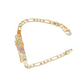 💎50% DE RÉDUCTION ! 💎 Bracelet Chaîne Figaro – Finition Dorée, Icônes Religieuses & Design Unisexe (18,5 cm) 🎁✝️