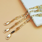 💎50% DE RÉDUCTION ! 💎 Bracelet Chaîne Figaro – Finition Dorée, Icônes Religieuses & Design Unisexe (18,5 cm) 🎁✝️
