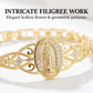 Bracelet Élégant Vierge Marie à Fleurs Ajourées