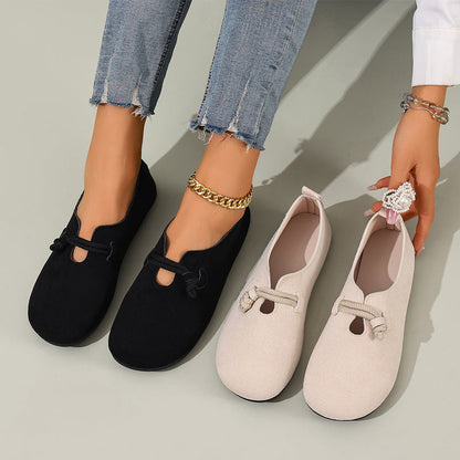 👞 50% DE RÉDUCTION! 🍂 Ballerines à Enfiler en Simili-Suède – Confort Toute la Journée, 2 Couleurs & Large Emboîtage Pour Un Style Décontracté ✨
