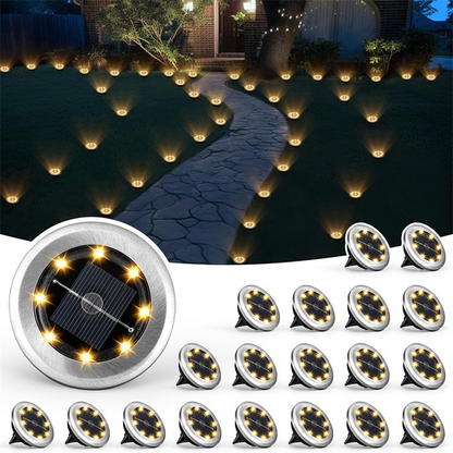 📢📢50 % de réduction ⏰💧☀️ Luminaire encastré solaire étanche pour l'extérieur – Lot de 2