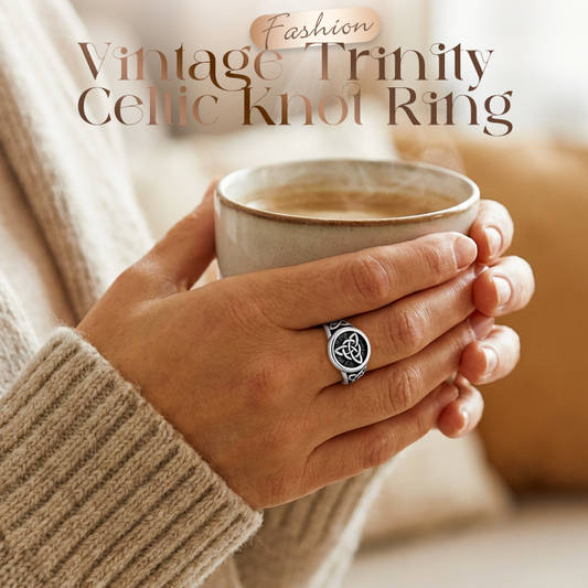 🔥Tendance 2026🔥 Bague rétro vintage nœud de la Trinité – Alliance celtique symbolique pour femmes et hommes