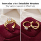 💍Promotions sur les bagues — 53 % de réduction 💍Bague ouverte 2-en-1 dorée avec zircone