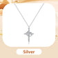 ✨ 50 % de réduction ✨Collier avec Pendentif Croix & Couronne Éternelles