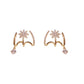Boucles d'oreilles griffes scintillantes pour femme