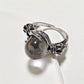 🖤50 % DE RÉDUCTION MAINTENANT ! Bague boule de cristal gothique – Ajustable, plaquée argent antique, orbe mystique et cuivre durable ✨🔮
