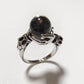 🖤50 % DE RÉDUCTION MAINTENANT ! Bague boule de cristal gothique – Ajustable, plaquée argent antique, orbe mystique et cuivre durable ✨🔮