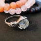 🖤50 % DE RÉDUCTION MAINTENANT ! Bague boule de cristal gothique – Ajustable, plaquée argent antique, orbe mystique et cuivre durable ✨🔮