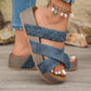 👡 50% DE RÉDUCTION ! Sandales Femme à Talon Compensé – Lanières Entrecroisées, Style Chic & Confortable 🍂