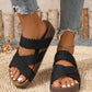👡 50% DE RÉDUCTION ! Sandales Femme à Talon Compensé – Lanières Entrecroisées, Style Chic & Confortable 🍂