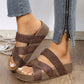 👡 50% DE RÉDUCTION ! Sandales Femme à Talon Compensé – Lanières Entrecroisées, Style Chic & Confortable 🍂