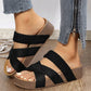 👡 50% DE RÉDUCTION ! Sandales Femme à Talon Compensé – Lanières Entrecroisées, Style Chic & Confortable 🍂