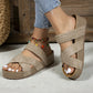 👡 50% DE RÉDUCTION ! Sandales Femme à Talon Compensé – Lanières Entrecroisées, Style Chic & Confortable 🍂
