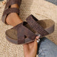 👡 50% DE RÉDUCTION ! Sandales Femme à Talon Compensé – Lanières Entrecroisées, Style Chic & Confortable 🍂