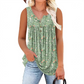 👕 PROMO LIMITÉE 50% DE RÉDUCTION ! 🌸 Haut Sans Manches Imprimé à Boutons – Léger, Respirant & Couleurs Vives ✨