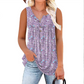 👕 PROMO LIMITÉE 50% DE RÉDUCTION ! 🌸 Haut Sans Manches Imprimé à Boutons – Léger, Respirant & Couleurs Vives ✨