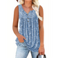 👕 PROMO LIMITÉE 50% DE RÉDUCTION ! 🌸 Haut Sans Manches Imprimé à Boutons – Léger, Respirant & Couleurs Vives ✨