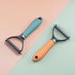 🐾✨🐶 OFFRE SPÉCIALE -50% ! Brosse de Toilettage Double Face pour Chiens & Chats – 2 Côtés, Manche Ergonomique & Facile à Nettoyer (Orange/Vert)