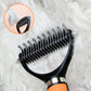 🐾✨🐶 OFFRE SPÉCIALE -50% ! Brosse de Toilettage Double Face pour Chiens & Chats – 2 Côtés, Manche Ergonomique & Facile à Nettoyer (Orange/Vert)